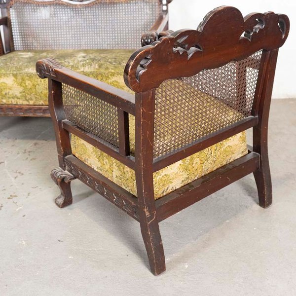 Muebles de living renacimiento tallados en madera - imagen 3