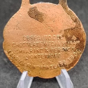 Antigua Medalla Cobre "Media Luna" Chiarino y Pérsico Montevideo Artigas - imagen 5
