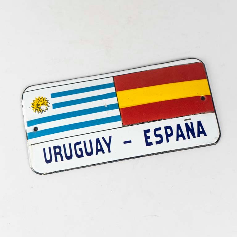 Lote anterior: Cartel de chapa esmaltada Uruguay - España
