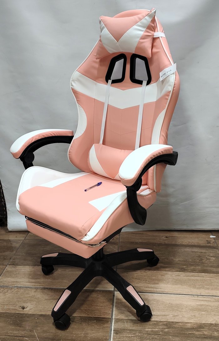 Silla Gammer en Ecuero Rosada/Blanca: Mueble de Oficina - imagen 4