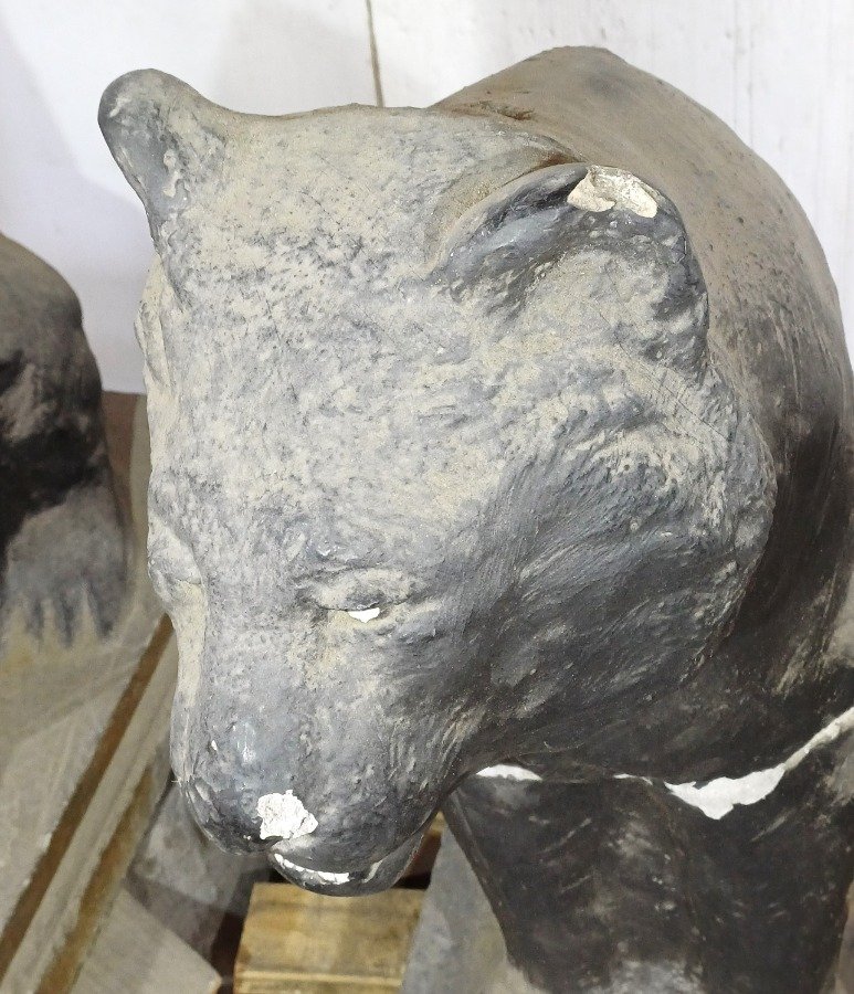Figuras de pumas en material, algunas con daños - imagen 7