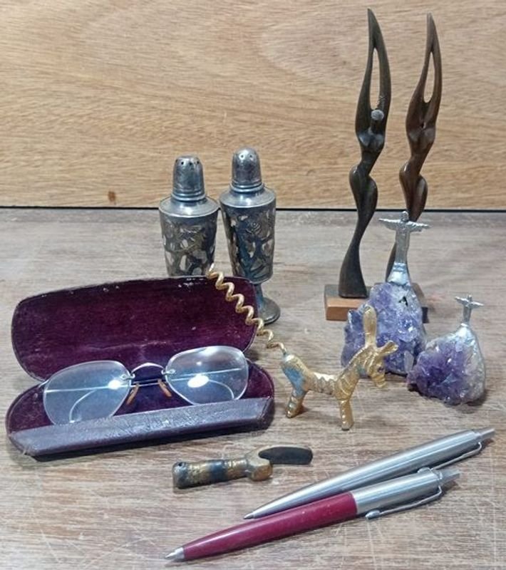 Lotes de artículos vintage en bronce y madera - imagen 3
