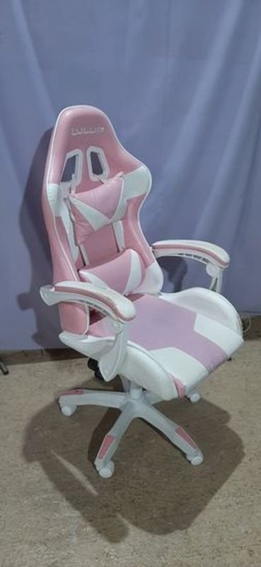 Silla de escritorio gamer rosada - imagen 3