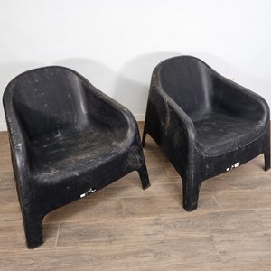 Dos Sillones de Jardín de Plástico Negro Marca Gardenlife - imagen 5