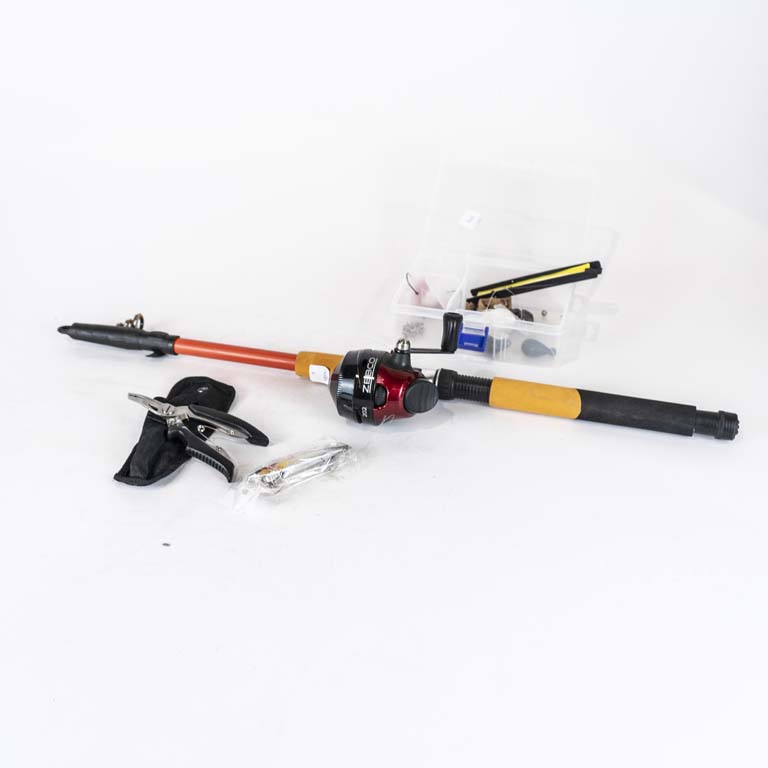 Lote anterior: Caña de pescar con reel y accesorios 