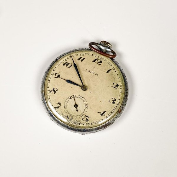 Reloj de Bolsillo Olma Caja de Metal Funciona - imagen 1