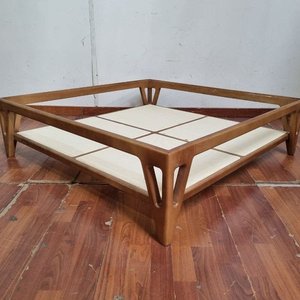 Mesa de Centro Oriental Madera Lustrada Base Esterillada - imagen 3