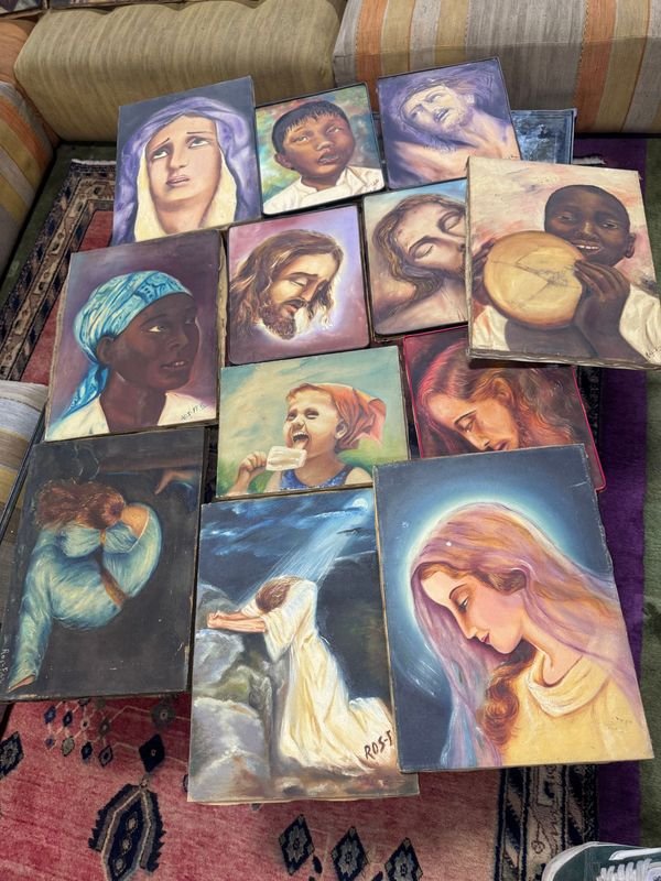 Colección de 12 óleos en bastidor firmados - imagen 1
