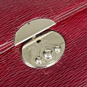 Cartera Inglesa de Cuero para Guantes con Pinza, Perfumero de Cristal, Plata y Carey - imagen 2