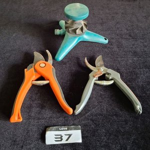 Rastrillo de Jardín, 2 Tijeras de Podar y Aspersor de Riego - imagen 2