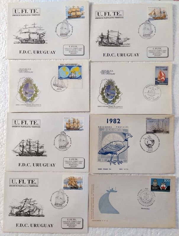 Lote siguiente: Colección de sobres relacionados con barcos