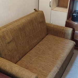Sillón Cama Marrón de Tela - imagen 2