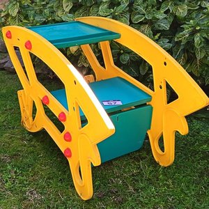 Balancín infantil con figura de caballo, asiento y apoyos - imagen 5