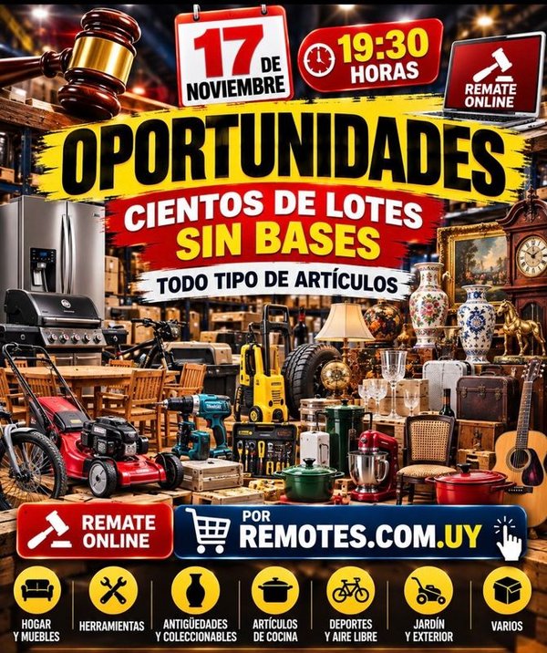 Gran Subasta Online: Cientos de Lotes Sin Base