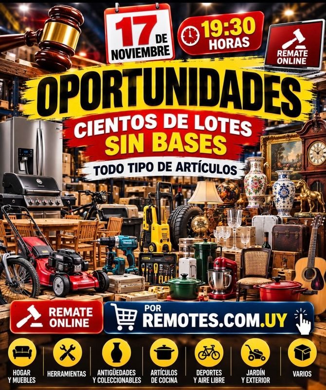 Gran Subasta Online: Cientos de Lotes Sin Base