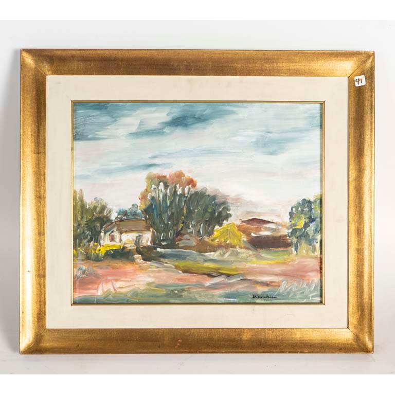 Lote anterior: Pintura al óleo de paisaje de campo por Oleo Bianchini
