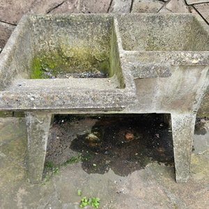 Pileta Doble de Lavar Ropa de Hormigón Antigua - imagen 4