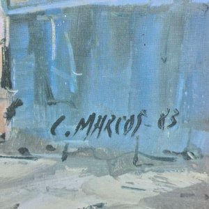 Lote de 3 Obras: Óleo Paisaje Marino y 2 Láminas Enmarcadas - imagen 5