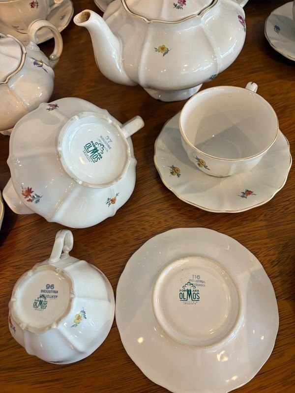 Juego de Té Olmos con flores azules - imagen 3