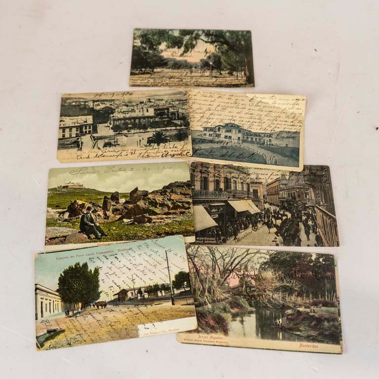 Lote siguiente: Postales antiguas uruguayas - Medidas: 14x9cm