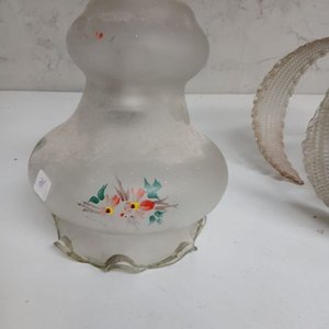 Colgante de Opalina con Flores y Colgante de Vidrio Estilo Hoja - imagen 4