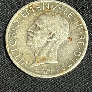 Moneda de Plata Italiana 5 Liras Vittorio Emanuele III - 1927 - imagen 2