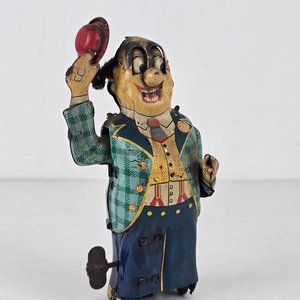 Juguete Mecánico "Dandy Man" Litografiado de Lata, Década de 1950, Japón - imagen 2