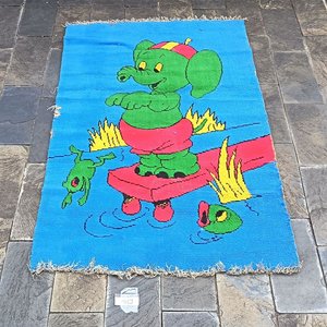 Dos Colchonetas Plegables Azules y Alfombra Infantil con Elefante - imagen 7