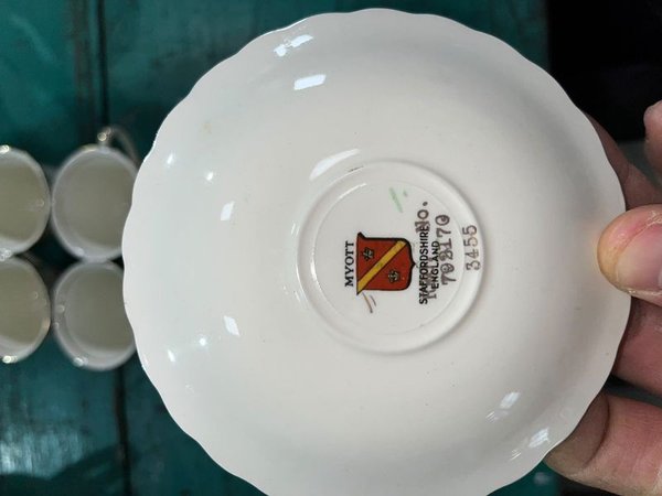 Juego de Té y Café Inglés Staffordshire Myott Sellado - imagen 1