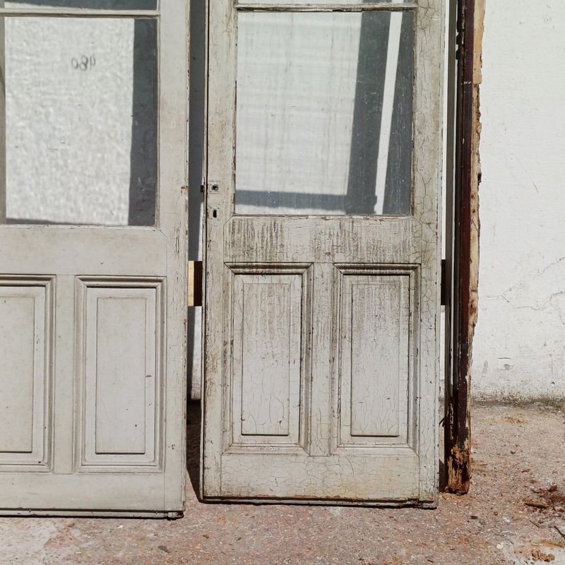 Puerta de cedro con vidrio y marco, excelente condición - imagen 10