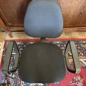 Silla de Oficina Ergonómica Vintage Negra con Ruedas - imagen 5