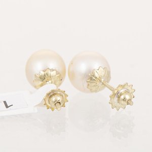 Par de Tornillos de Oro 18k con Perlas Naturales - imagen 2