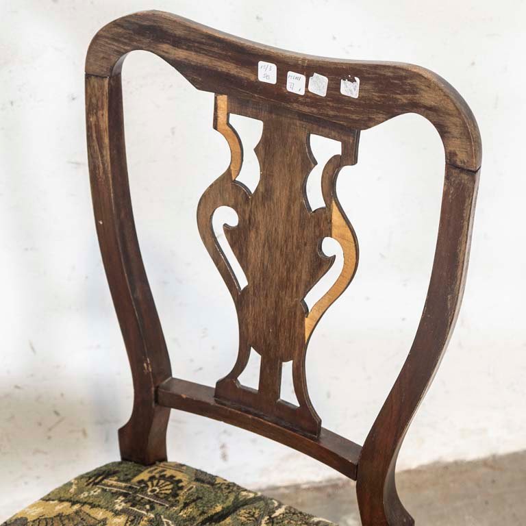 Sillas inglesas tapizadas en gobelino para decoración - imagen 2