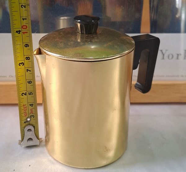 Par de cafeteras en excelente condición, bronce con infusión - imagen 2
