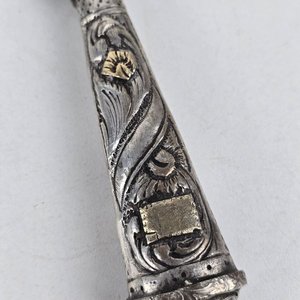 Cuchillo Criollo Franz Wenk con Mango de Platería Criolla y Vaina - imagen 5
