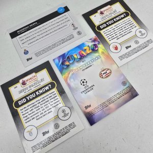 Lote de 4 Tarjetas de Fútbol Topps y Merlin: Johan Bakayoko, Diego González, Mirko Ivanovic - imagen 4