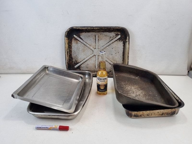 Conjunto de 5 Fuentes para Horno de Acero Inoxidable y Chapa