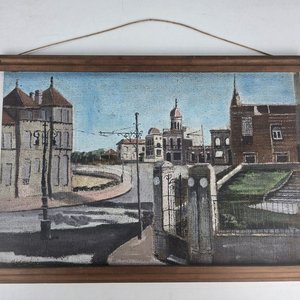 Pintura "Barrio Pocitos" de Stella Barrios, Acrílico sobre Arpillera - imagen 2