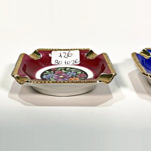 Dos Ceniceros de Porcelana Bavaria con Diseños Florales - imagen 3
