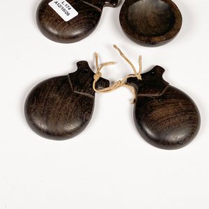 Dos Pares de Castañuelas de Madera Oscura - imagen 3