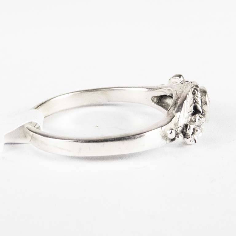 Anillo de plata con diamante brillante - imagen 2