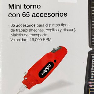 Mini Torno Nappo 12 Volt con 65 Accesorios y Maletín - imagen 4