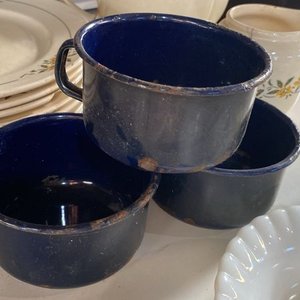 Juego de Té y Chocolatera con Tazas Enlozadas y Opalina - imagen 2