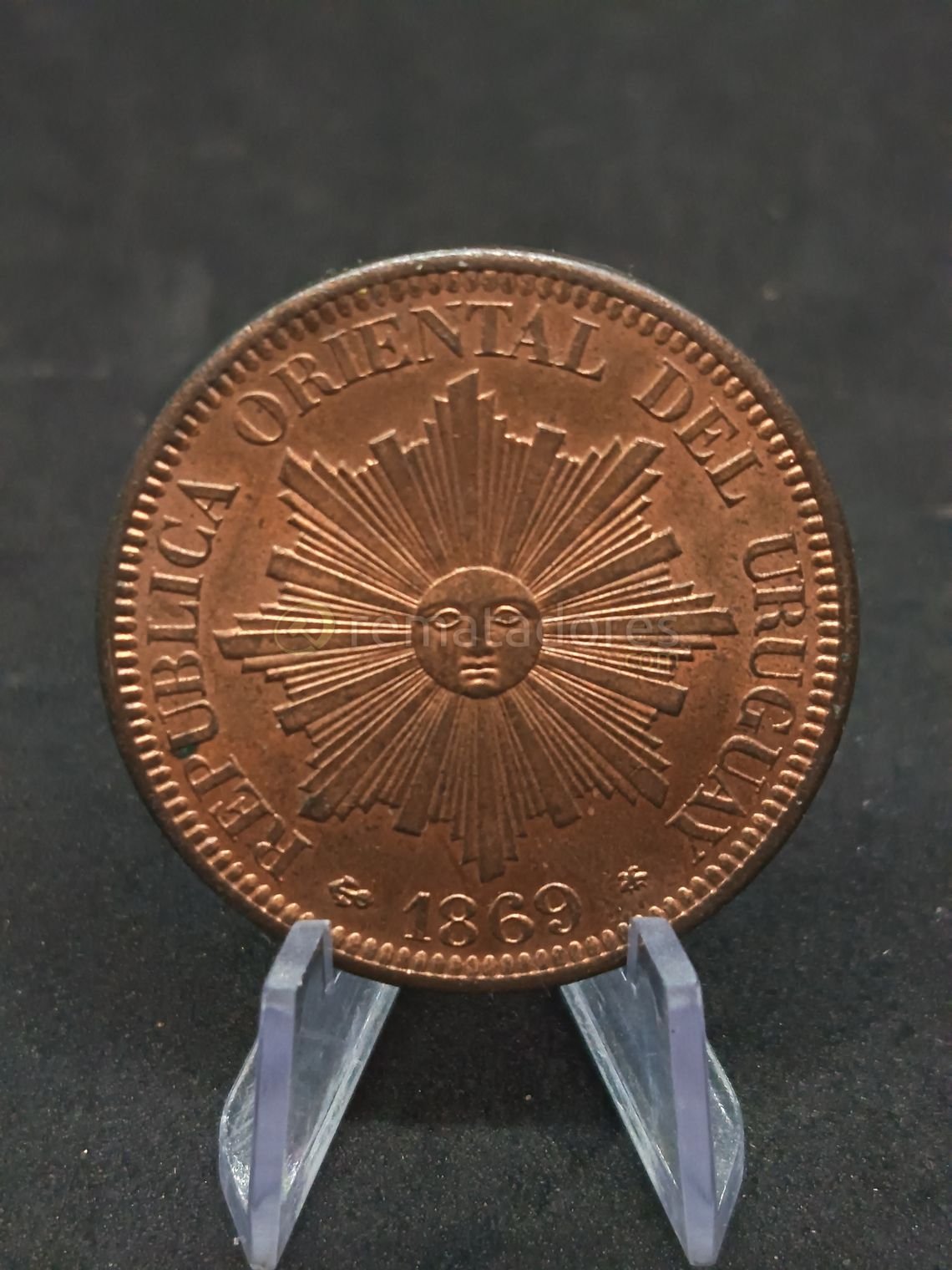 Moneda de 4 Centésimos de Uruguay - 1869