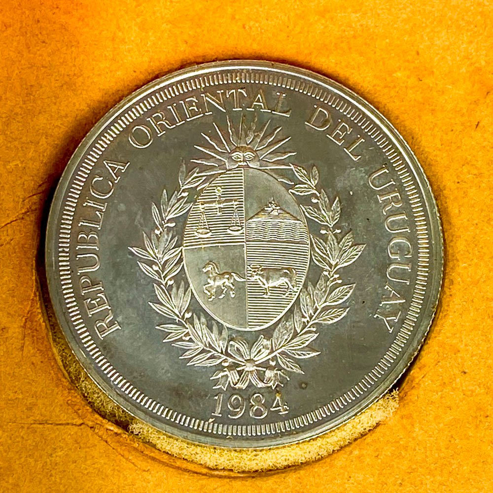 Monedas de plata reunión anual de la asamblea de gobernadores 1984 - imagen 2
