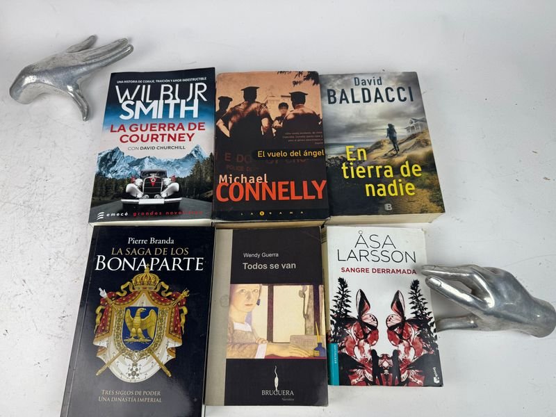 Colección de 6 libros de novela histórica y policial