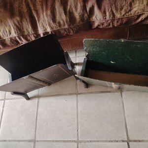 Lote de 2 Revisteros Estilo Libro con Bronce y Madera - imagen 5