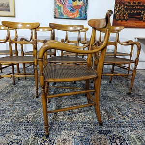 Butacas Italianas Medea Modelo Campanino con Asiento de Esterilla y Almohadón - imagen 6