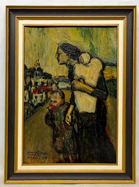 Lote anterior: Pintura de Laura Gómez 'Maternidad', copia de Picasso
