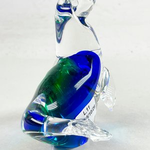 Figura de Foca en Cristal Murano Azul y Verde - imagen 4